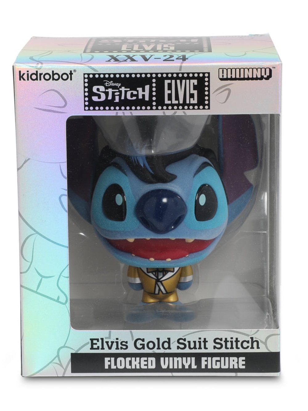 Disney Stitch - Gold Suit Elvis Bhunny 4" Flocked Vinyl Figure by Kidrobot